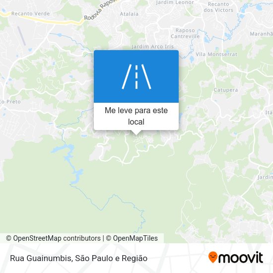 Rua Guainumbis mapa