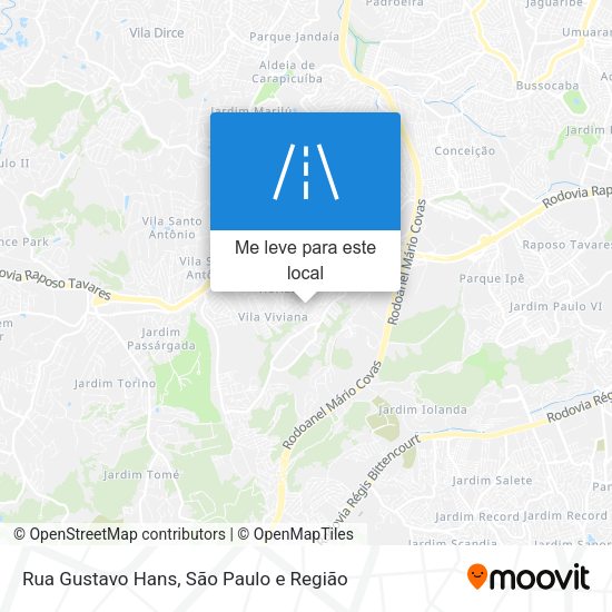 Rua Gustavo Hans mapa