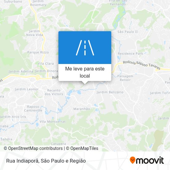 Rua Indiaporã mapa