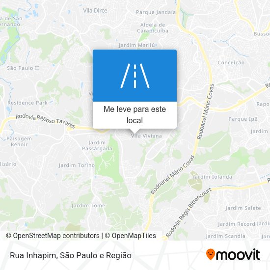 Rua Inhapim mapa