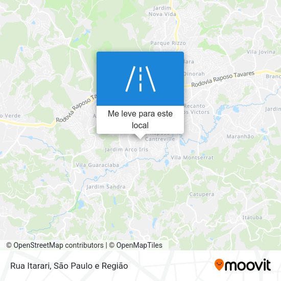 Rua Itarari mapa