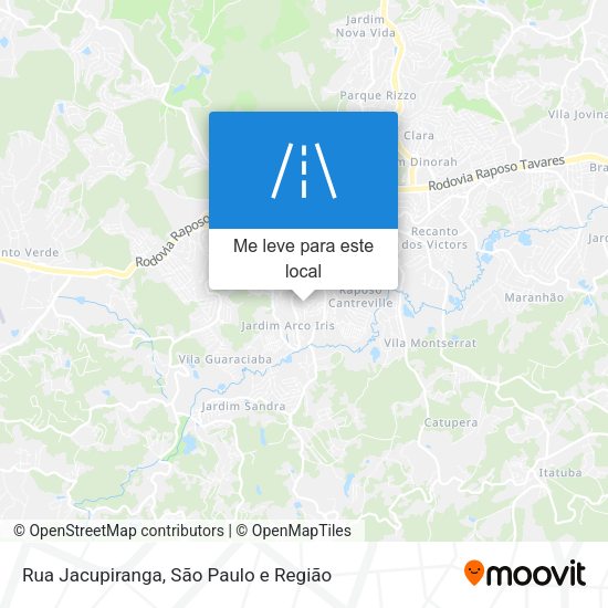 Rua Jacupiranga mapa