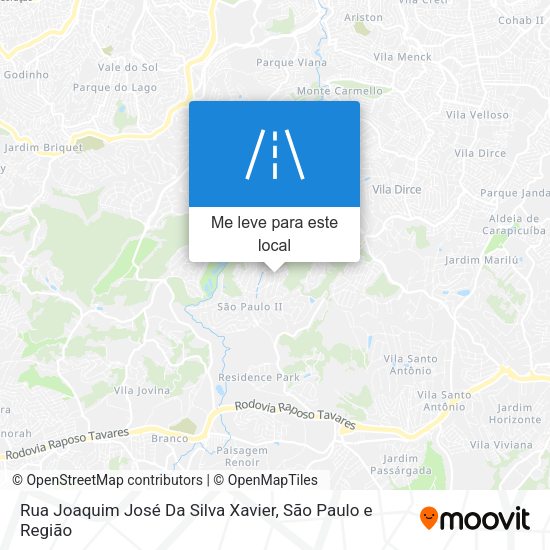 Rua Joaquim José Da Silva Xavier mapa