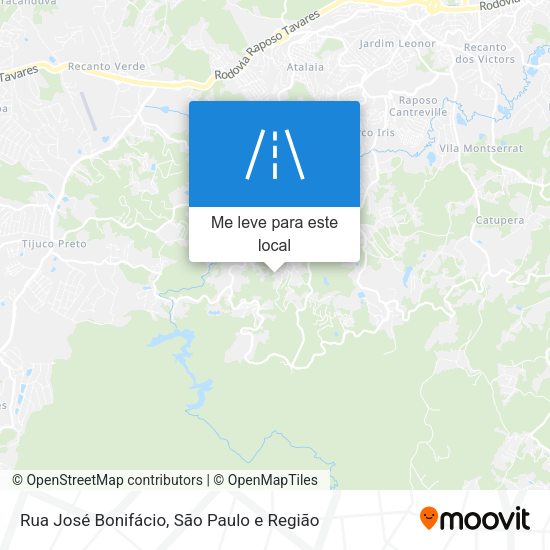 Rua José Bonifácio mapa