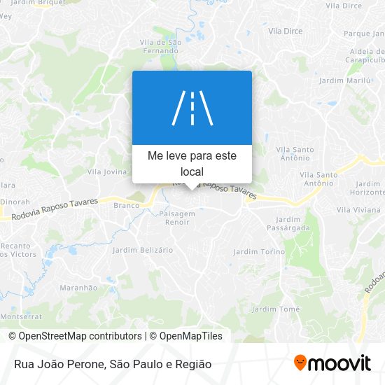 Rua João Perone mapa