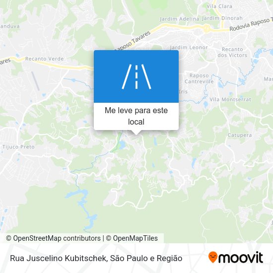 Rua Juscelino Kubitschek mapa