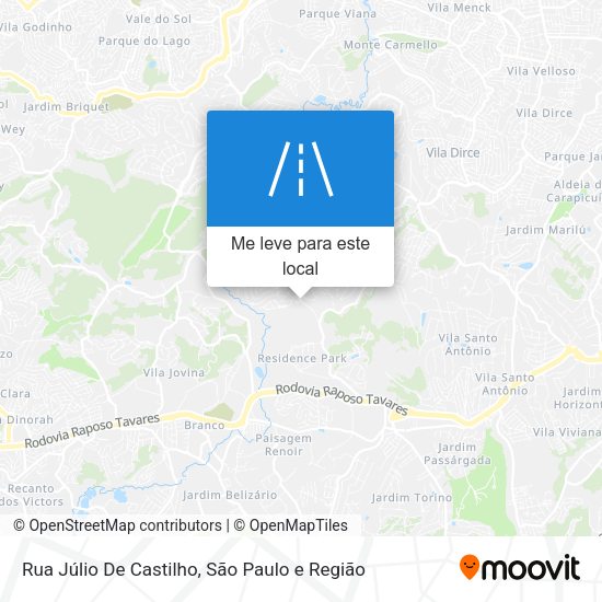 Rua Júlio De Castilho mapa