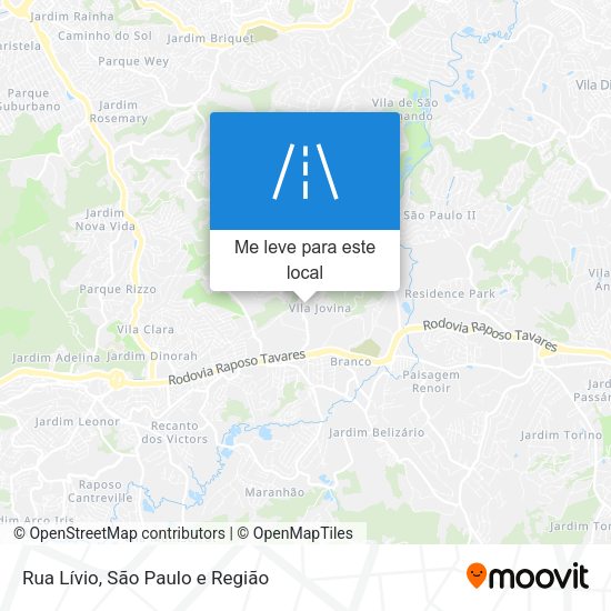 Rua Lívio mapa