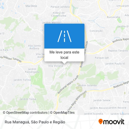 Rua Managuá mapa