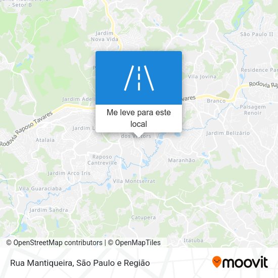 Rua Mantiqueira mapa