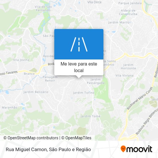 Rua Miguel Camon mapa