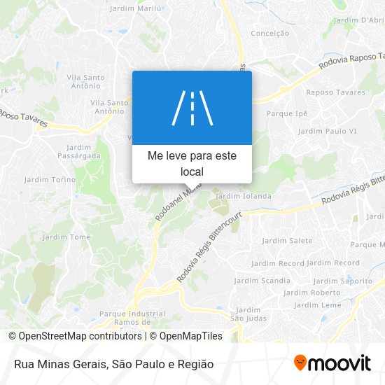 Rua Minas Gerais mapa