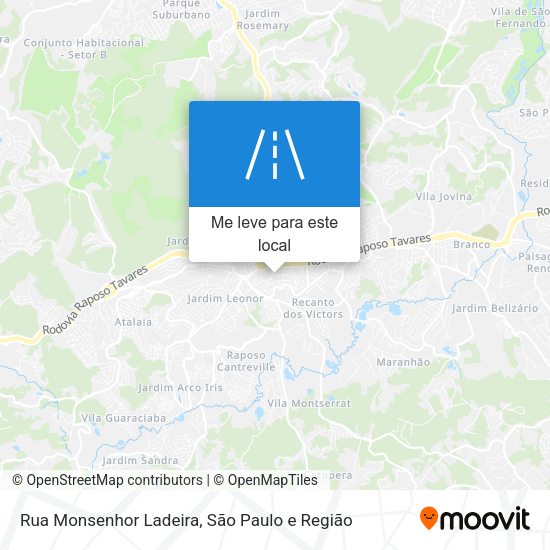 Rua Monsenhor Ladeira mapa