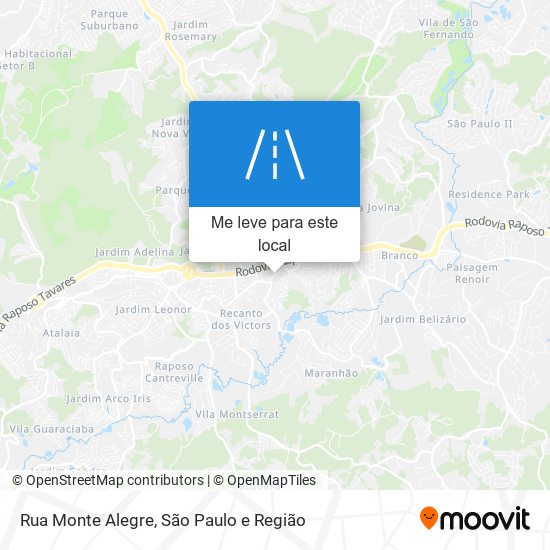 Rua Monte Alegre mapa