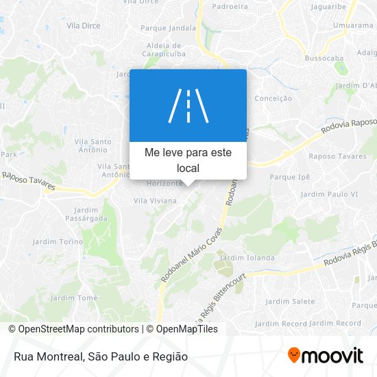 Rua Montreal mapa