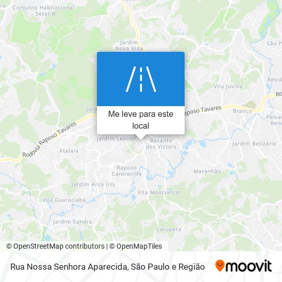 Rua Nossa Senhora Aparecida mapa