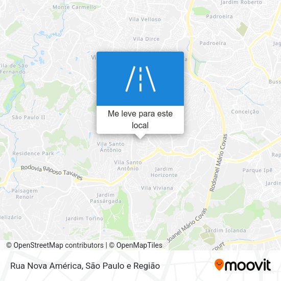 Rua Nova América mapa