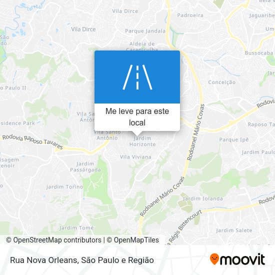 Rua Nova Orleans mapa