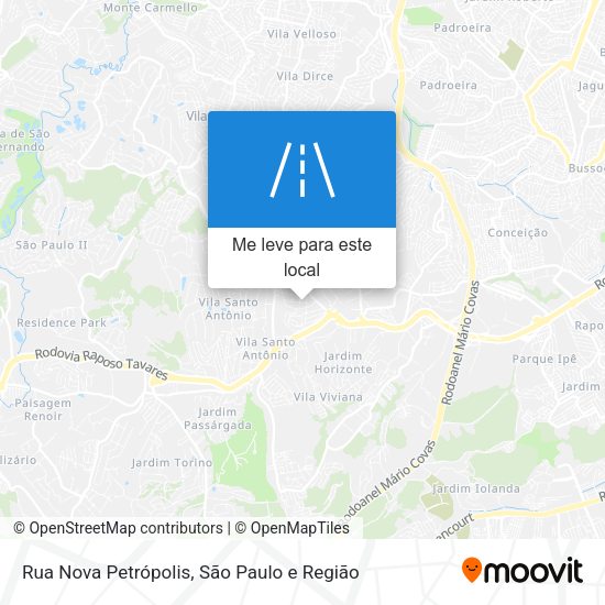 Rua Nova Petrópolis mapa