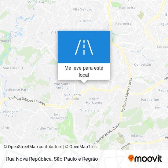 Rua Nova República mapa