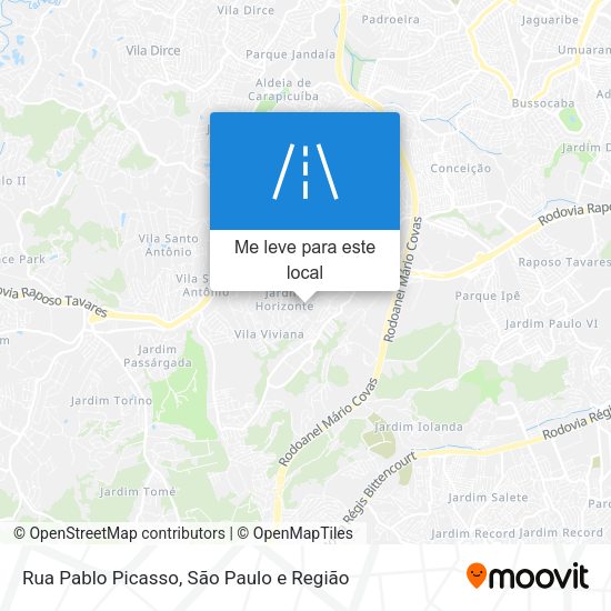 Rua Pablo Picasso mapa