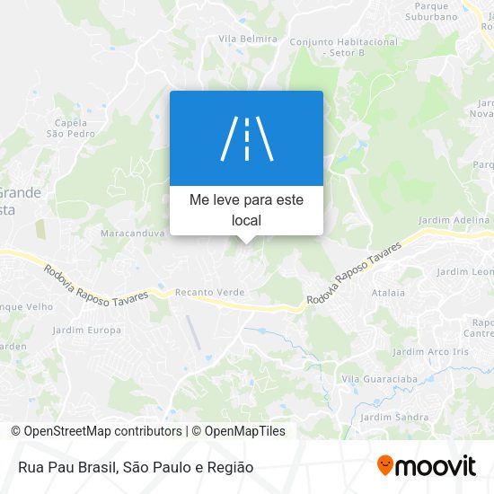 Rua Pau Brasil mapa