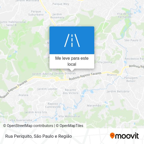 Rua Periquito mapa