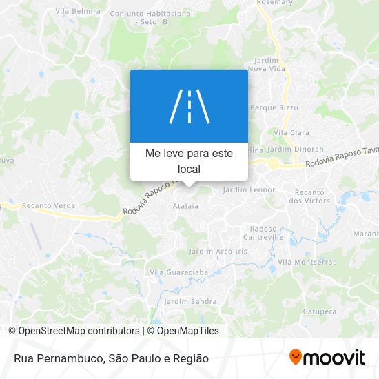 Rua Pernambuco mapa