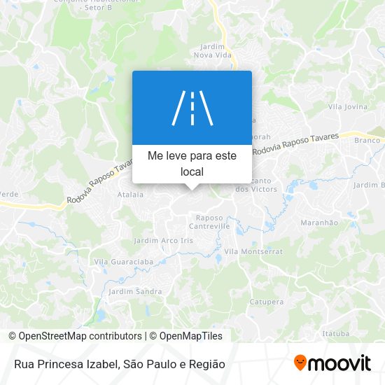 Rua Princesa Izabel mapa