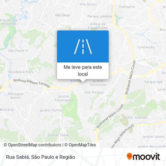 Rua Sabiá mapa