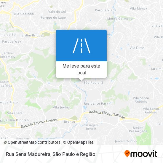 Rua Sena Madureira mapa