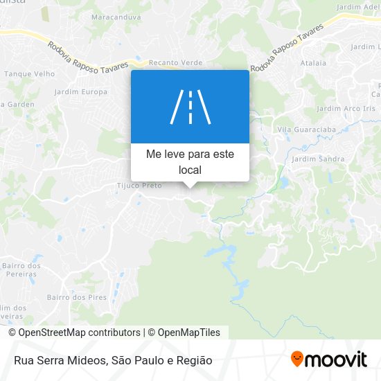 Rua Serra Mideos mapa