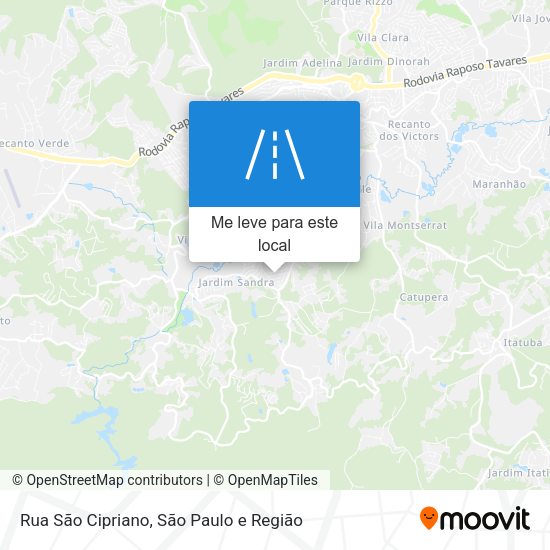 Rua São Cipriano mapa