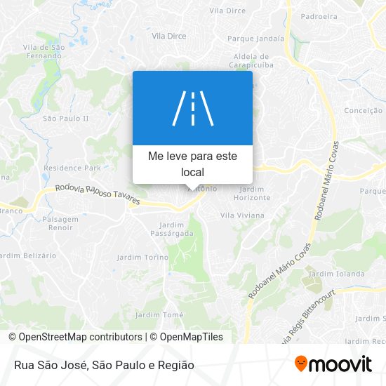 Rua São José mapa