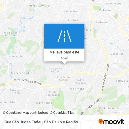 Rua São Judas Tadeu mapa