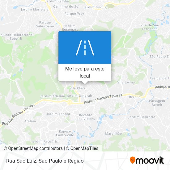 Rua São Luiz mapa