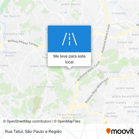 Rua Tatuí mapa