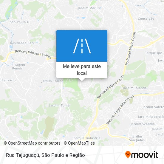 Rua Tejuguaçú mapa