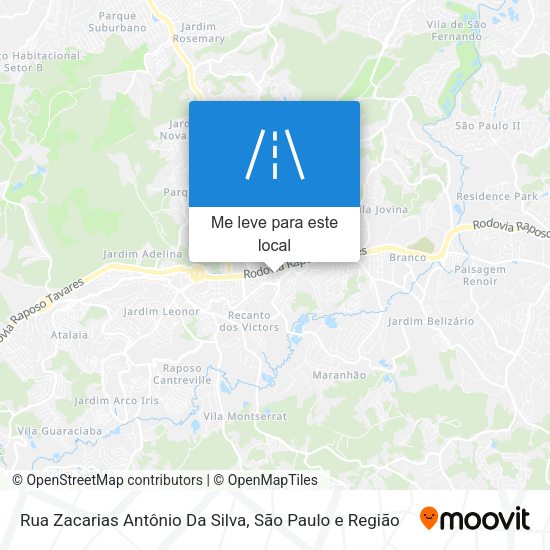 Rua Zacarias Antônio Da Silva mapa