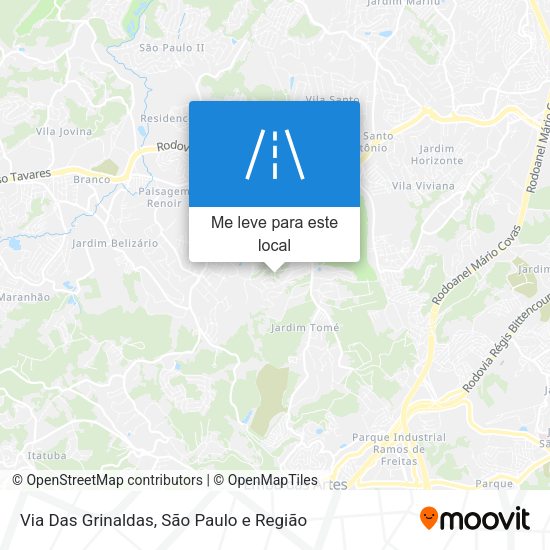 Via Das Grinaldas mapa