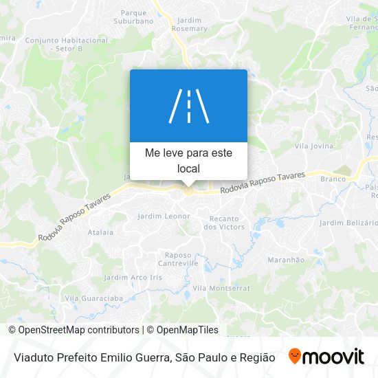 Viaduto Prefeito Emilio Guerra mapa