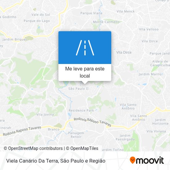 Viela Canário Da Terra mapa