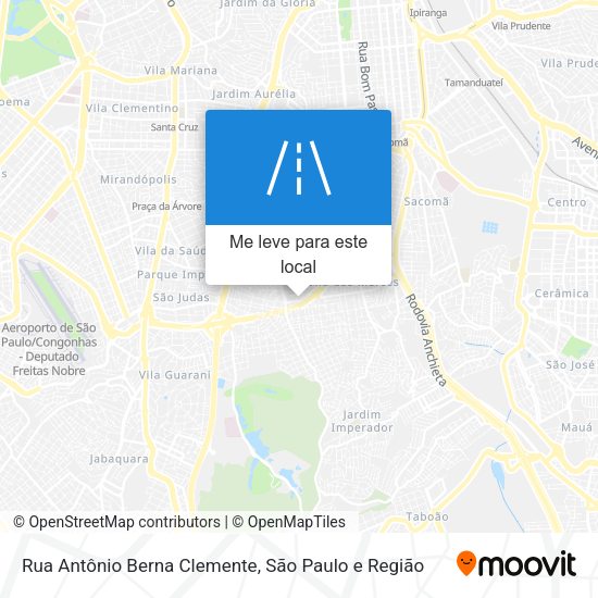 Rua Antônio Berna Clemente mapa