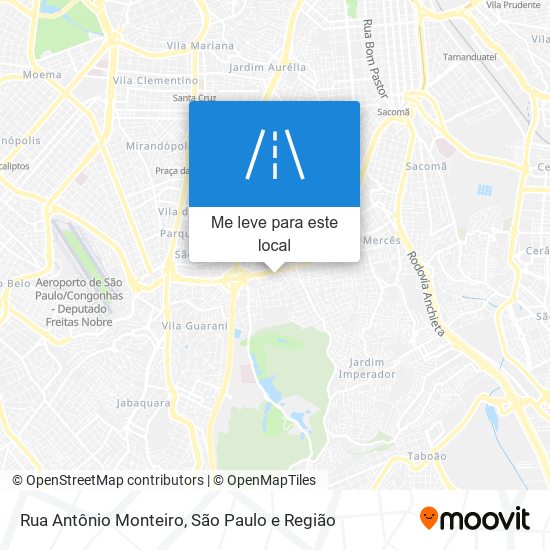 Rua Antônio Monteiro mapa