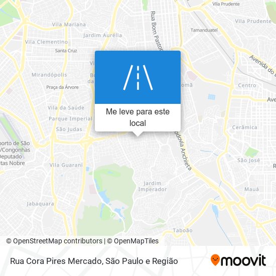 Rua Cora Pires Mercado mapa