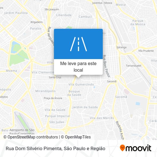 Rua Dom Silvério Pimenta mapa