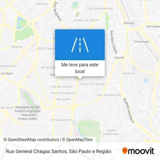 Rua General Chagas Santos mapa