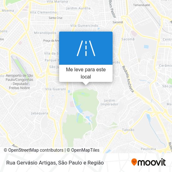 Rua Gervásio Artigas mapa