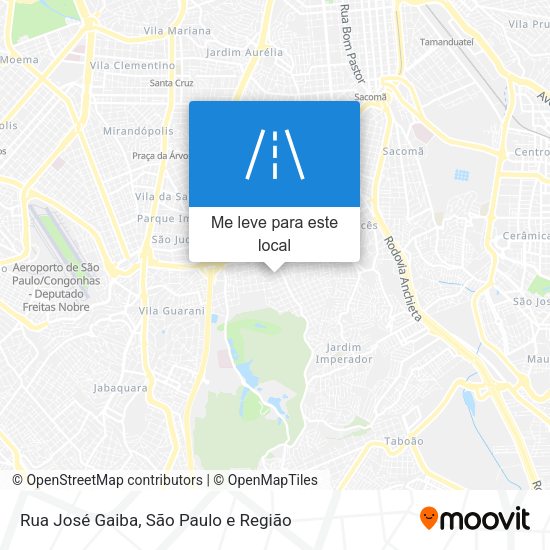 Rua José Gaiba mapa