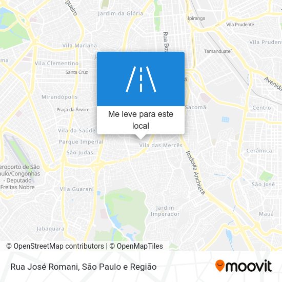 Rua José Romani mapa